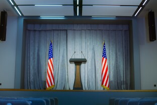 Empty podium