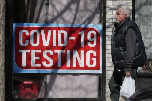 Covid test sign