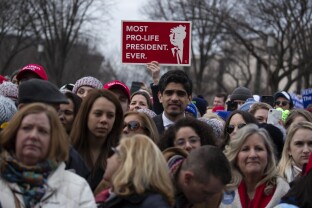 Anti-abortion activists in March for Life 2020.