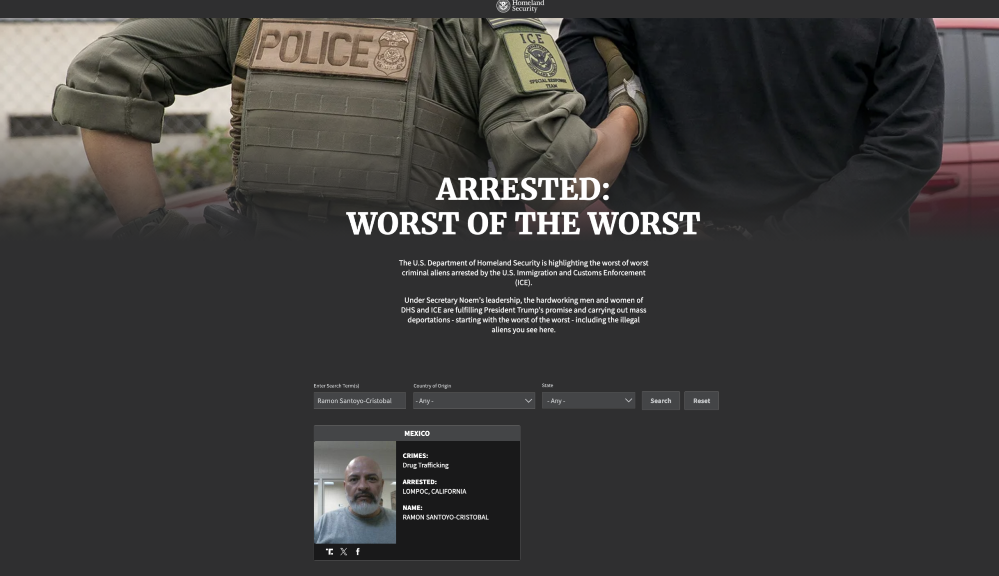 Ramon Romo Dhs DHS Includes People Extradited to the U.S. and Serving Prison Time on ...