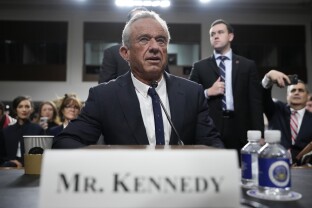 Robert F Kennedy Jr. appears before the Senate Finance Committee.
