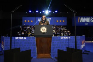 Kamala Harris speaks Las Vegas.