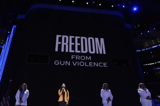 Kim Rubio, of Uvalde, Texas, speaks during the Democratic National Convention