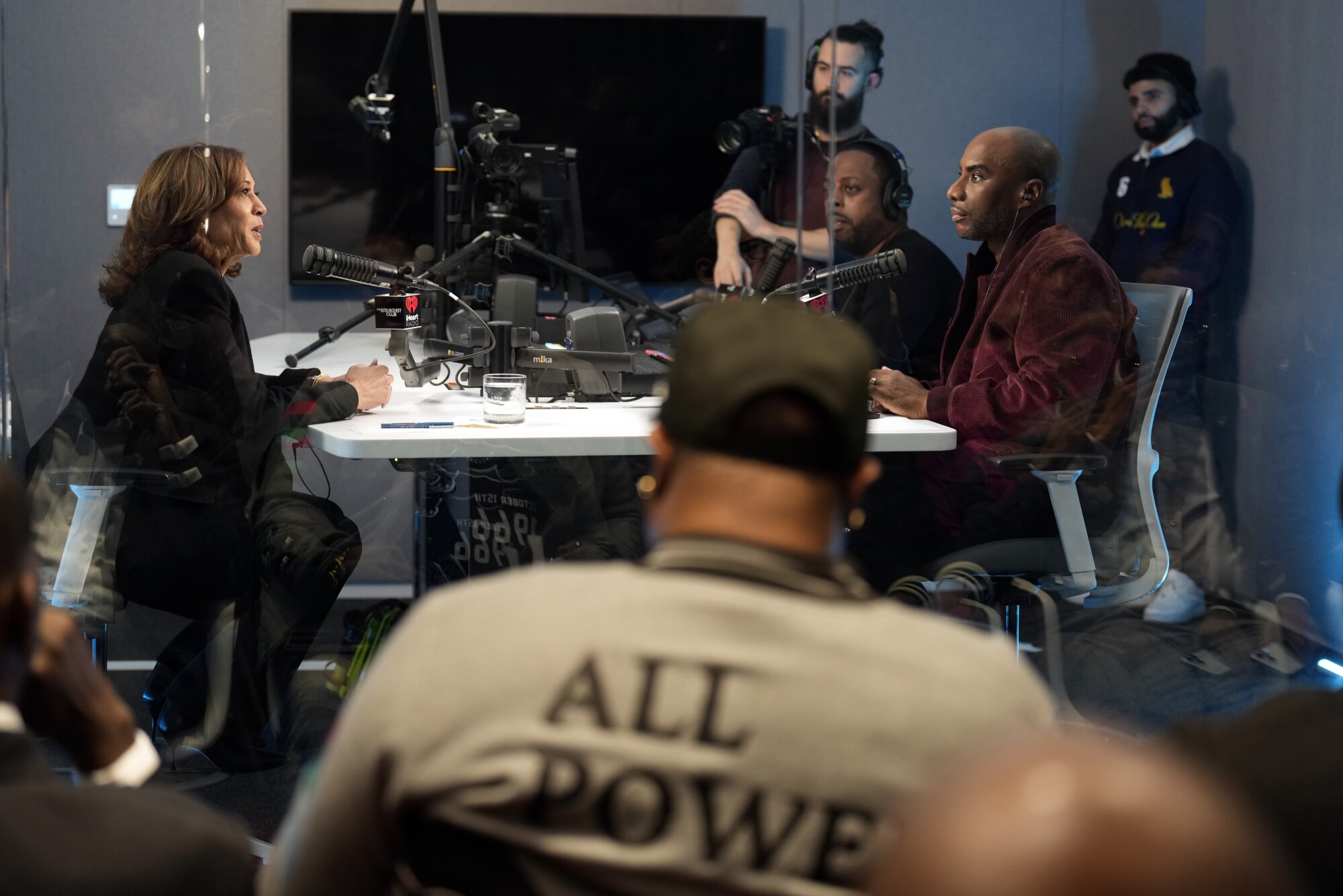 Harris, participates in an interview with Charlamagne Tha God
