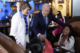 President Joe Biden and Maritza Rodriguez, Biden for President Latina adviser