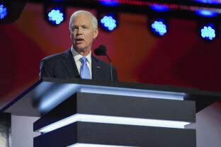 Sen. Ron Johnson, R-WI, speaks during the Republican National Convention