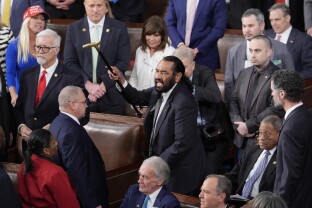 Al Greene disrupts President Donald Trump's address.
