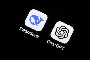 DeepSeek and ChatGPT logos