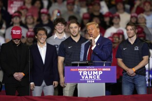 Trump with Penn State wrestling team