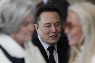 Elon Musk arrives before the 60th Presidential Inauguration