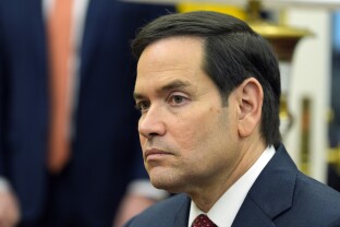 Secretary of State Marco Rubio at a meeting.