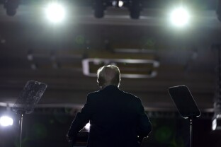 President Donald Trump speaks about the economy during an event at the Circa Resort and Casino in Las Vegas.