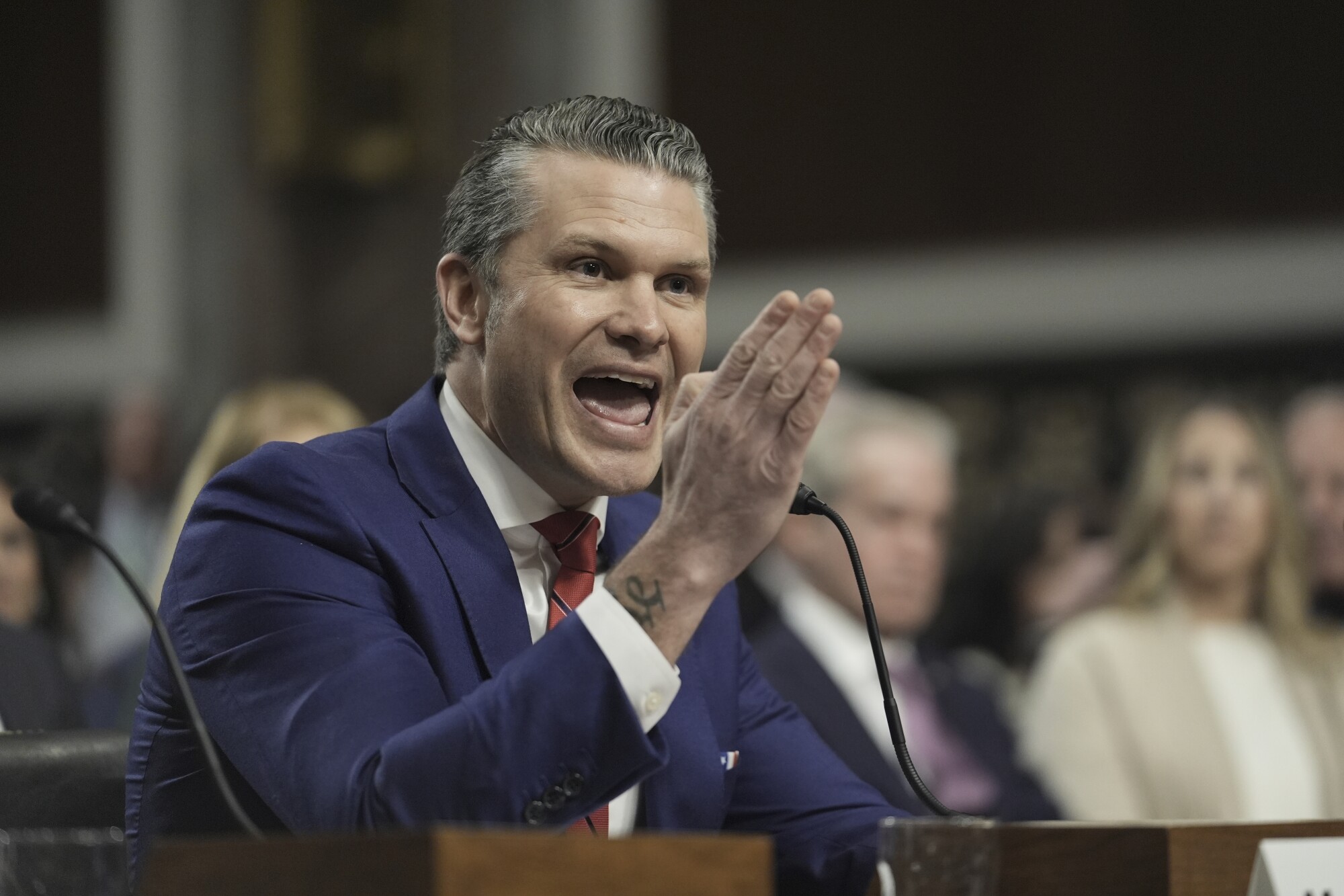 Pete Hegseth appears before the Senate Armed Services Committee for his confirmation hearing.