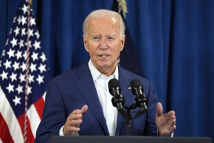 President Joe Biden addresses the news that gunshots rang out at Republican presidential candidate former President Donald Trump's Butler, PA rally.