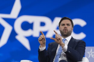 JD Vance speaks at CPAC 2025.