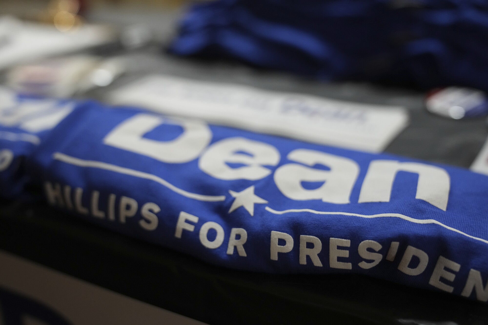 T-shirts for the presidential campaign of Rep. Dean Phillips, D-Minn.
