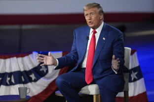 Donald Trump participates in a town hall with FOX News.