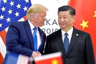 President Donald Trump meets with China's President Xi Jinping.