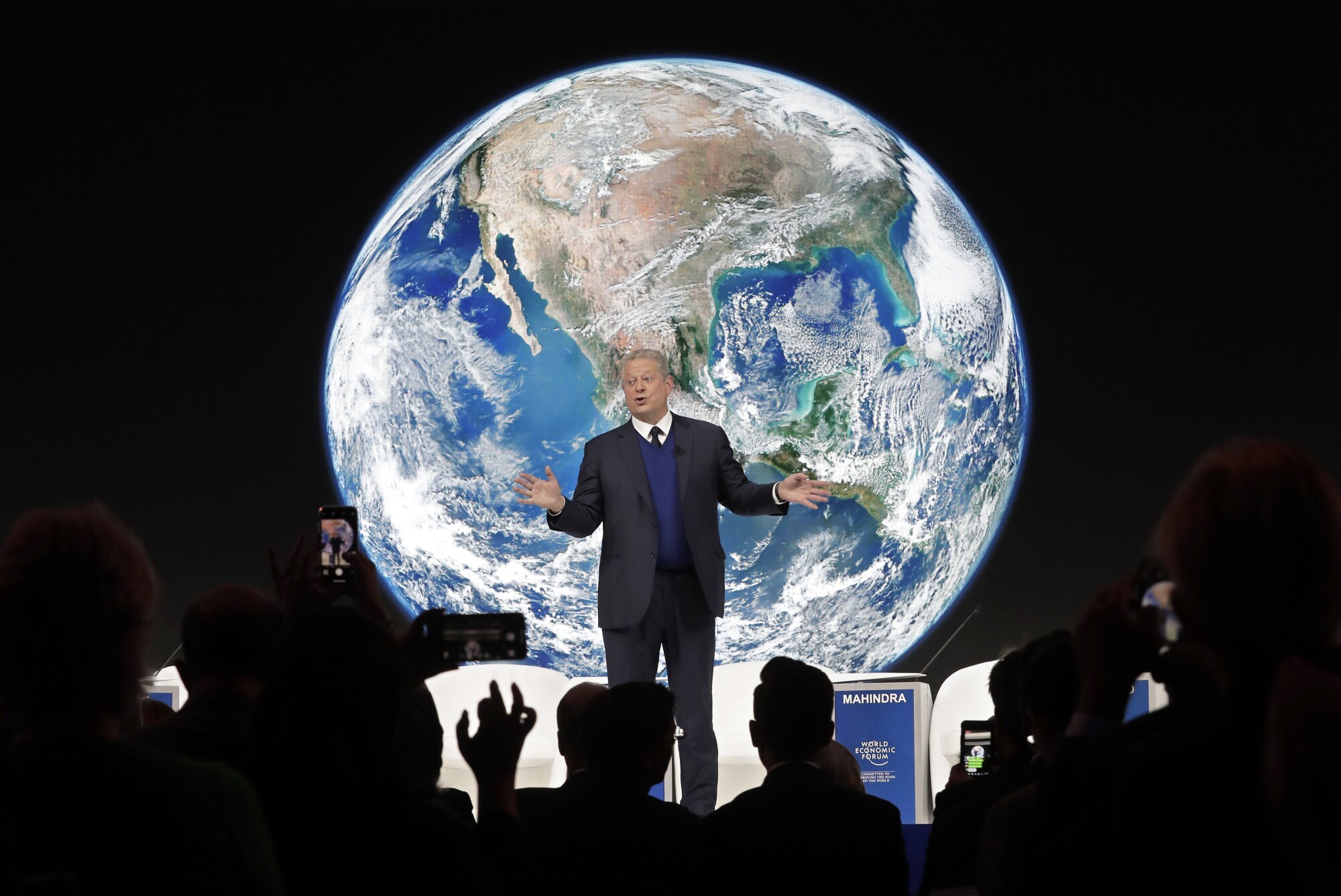 Al Gore speaking at WEF in 2019.