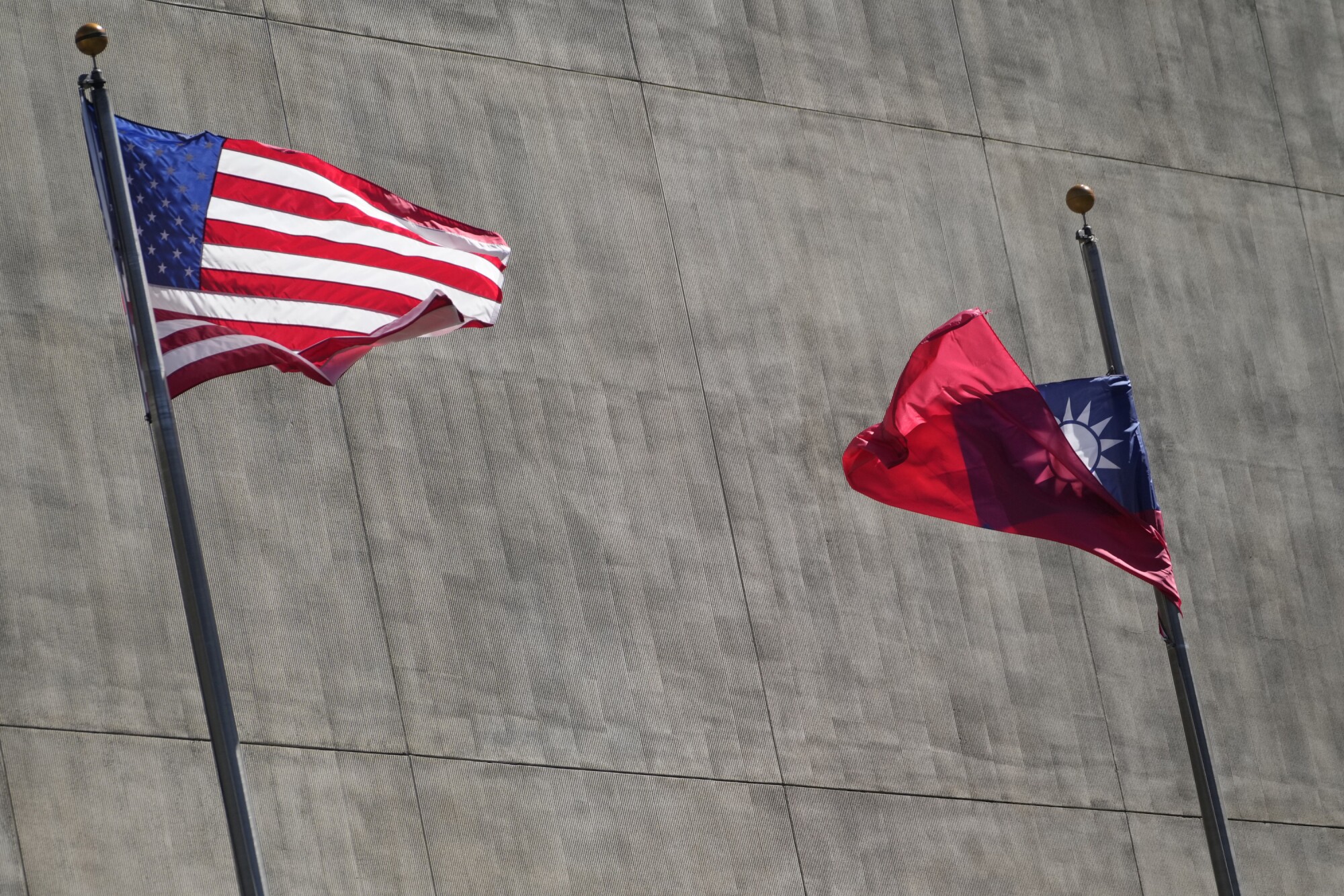 U.S. and Taiwan flags