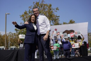 Kamala Harris and Gavin Newsom