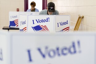 Residents vote at their voting precinct.