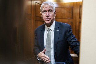 Sen. Thom Tillis, R-N.C., is seen in the U.S. Capitol.